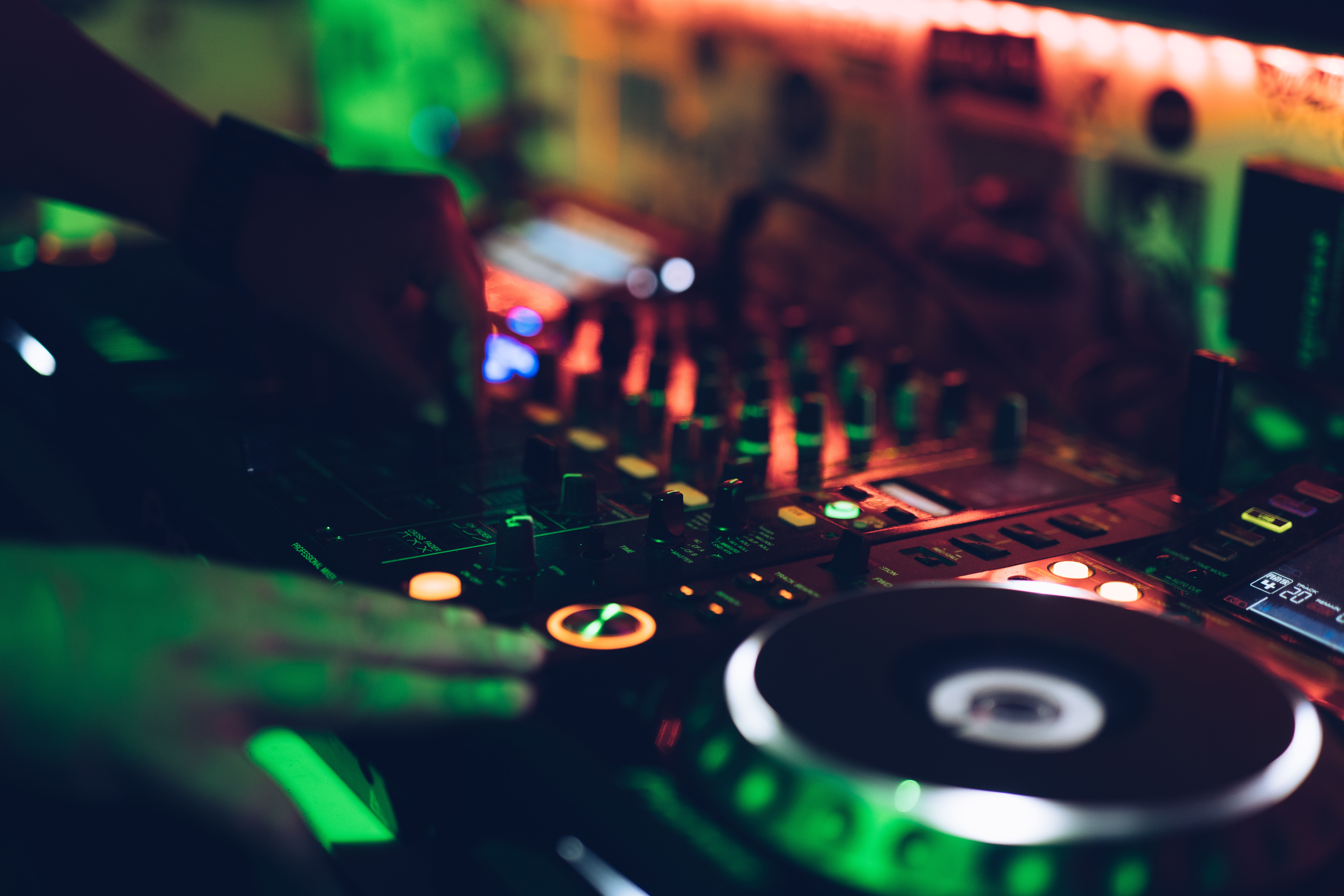 DJ at the decks